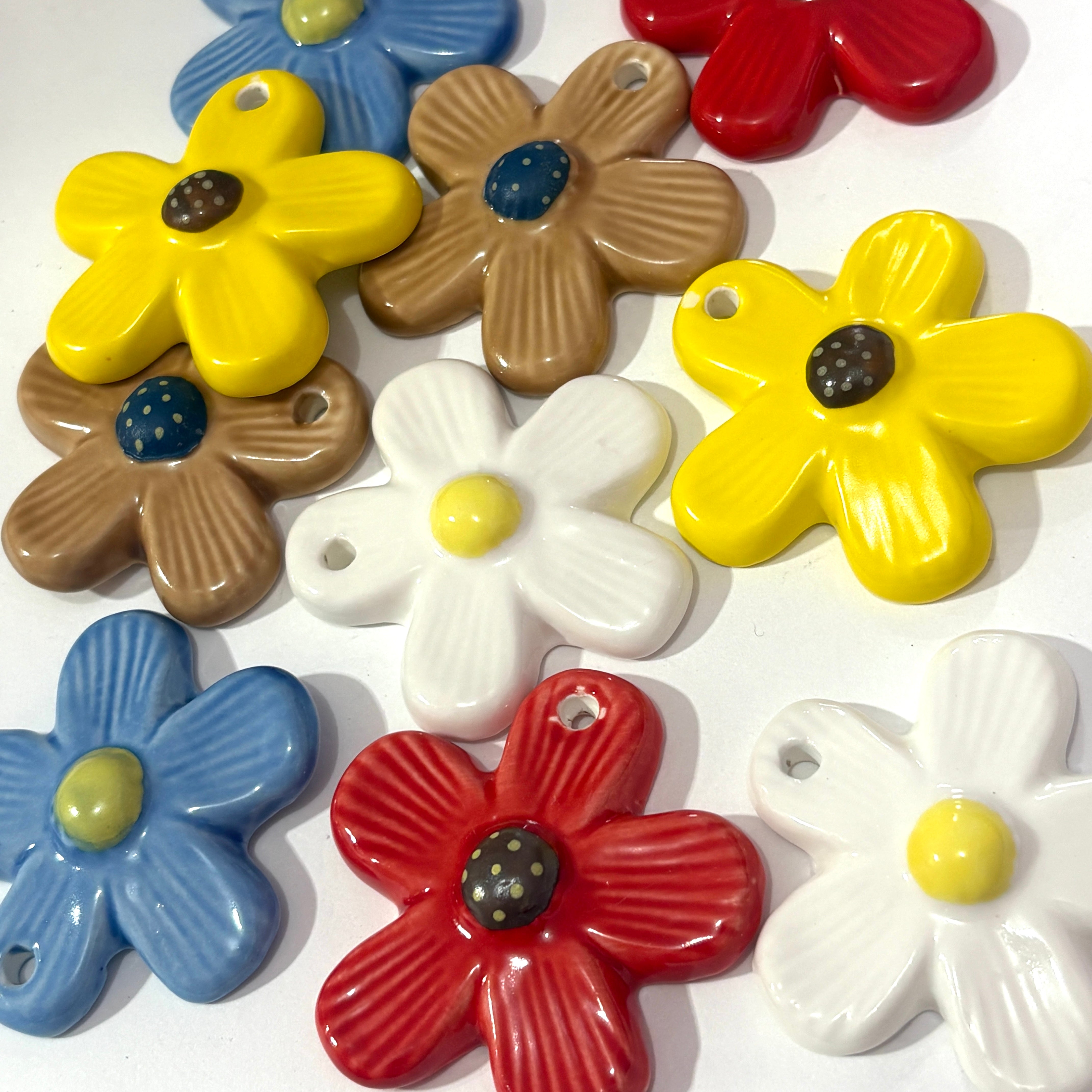 Flor porcelana pendant