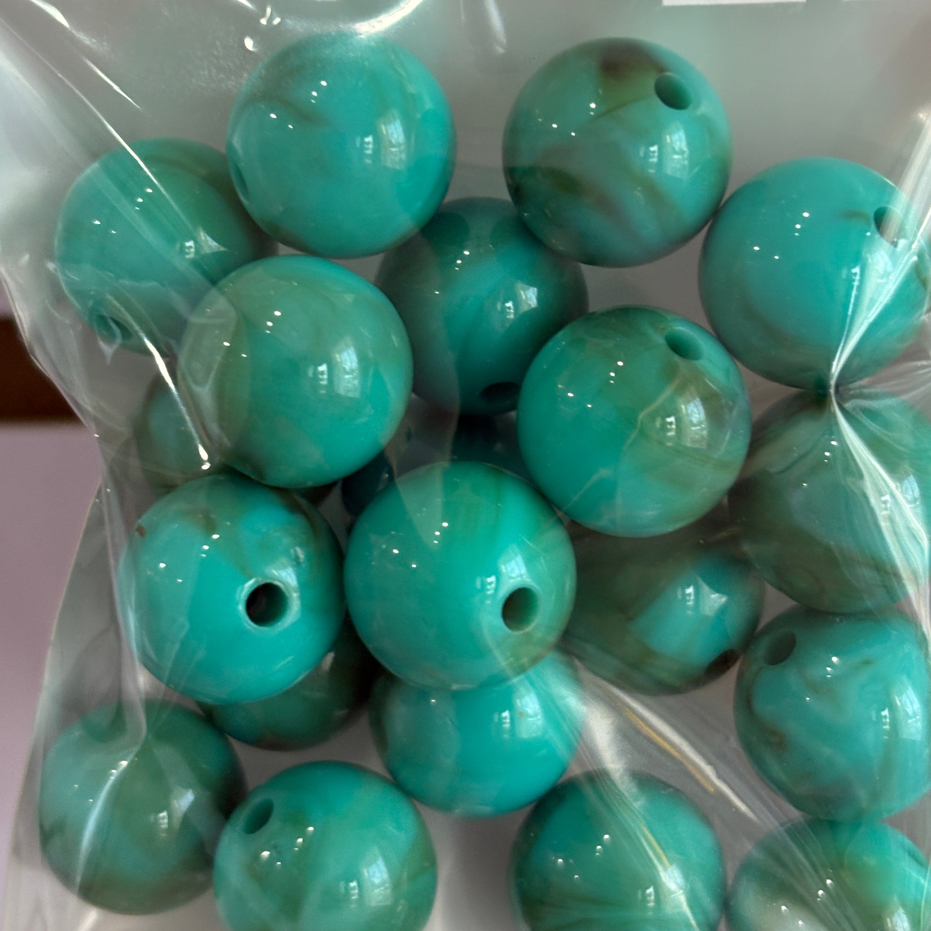 Bead redondo acrilico 16mm