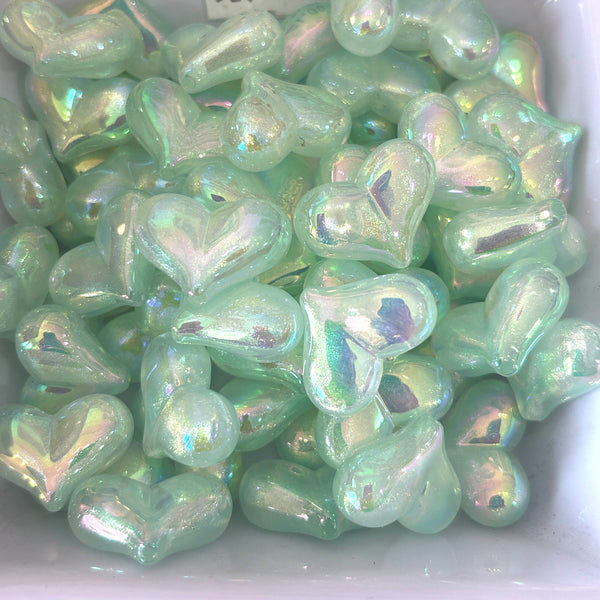 Acrílico corazón verde tornasol