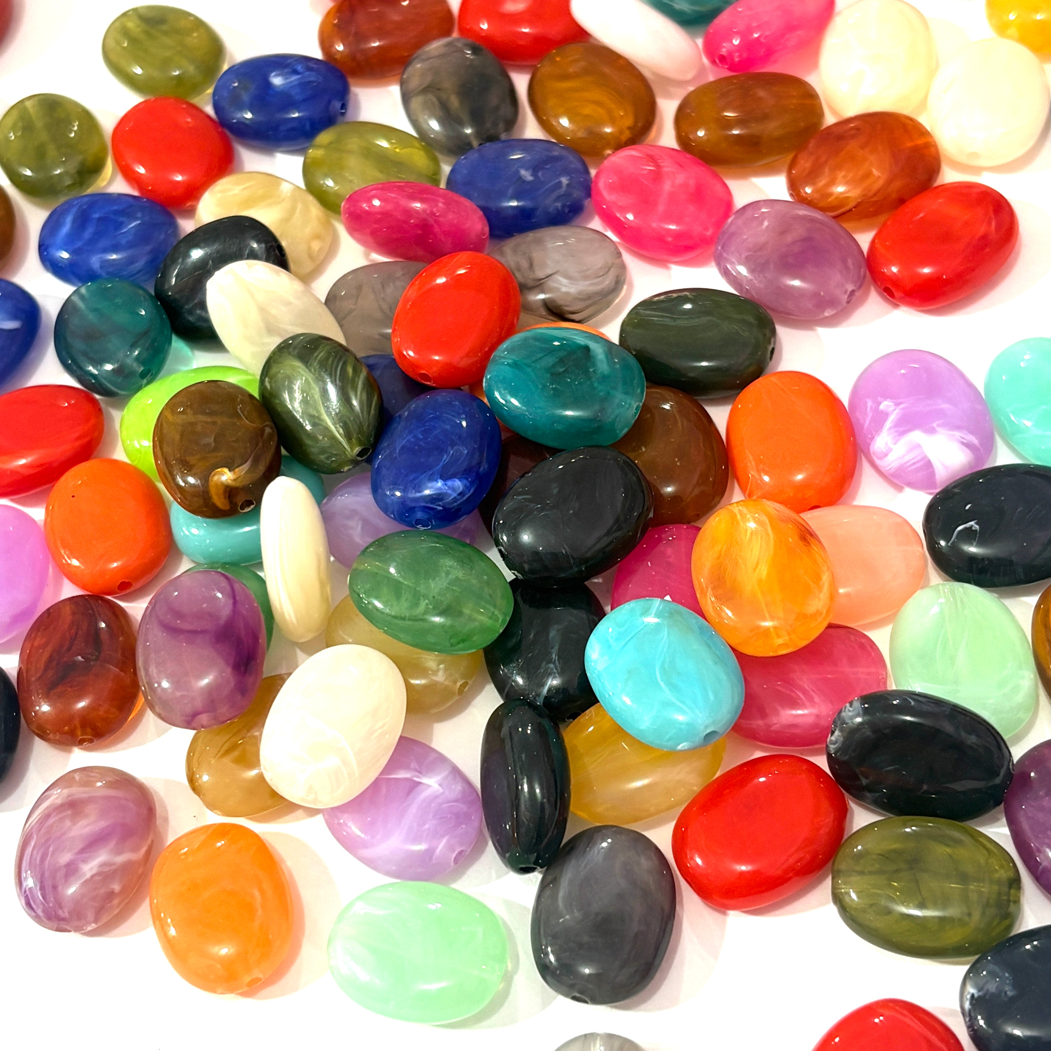Beads ovalados acrilico