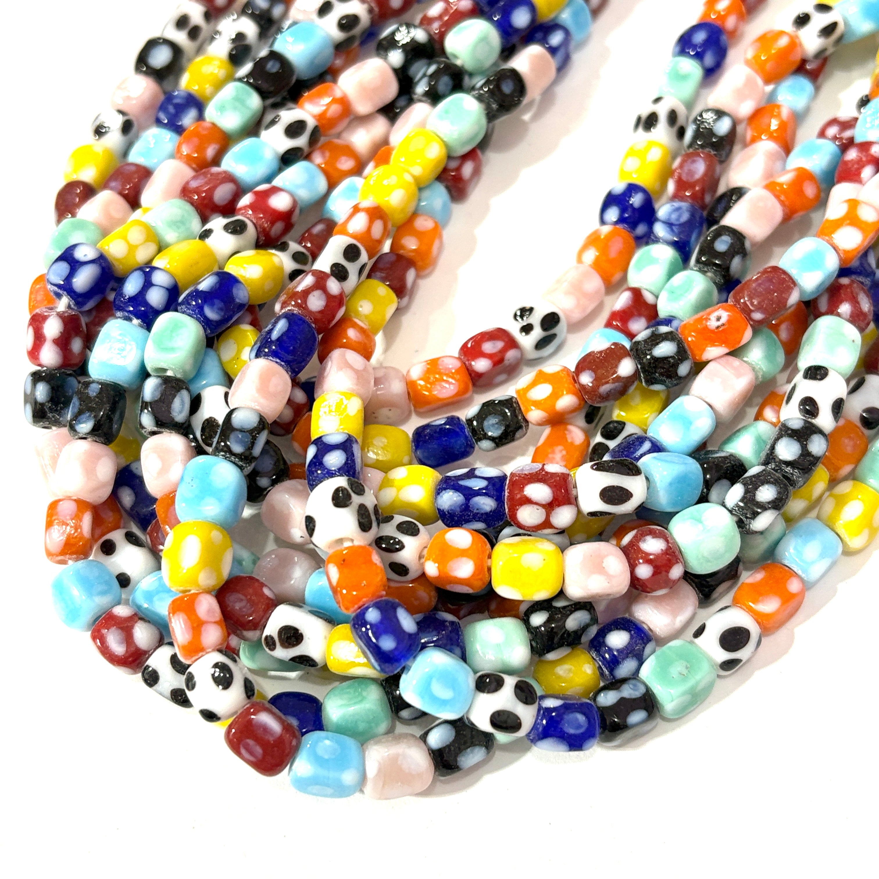 Beads murano puntos cuadrado