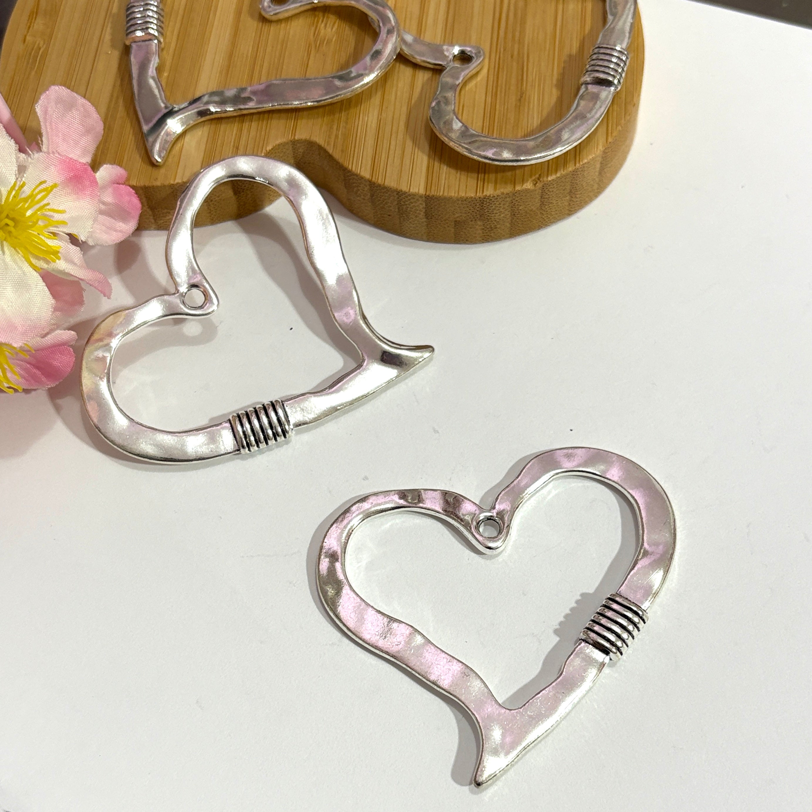 Corazón plata grande