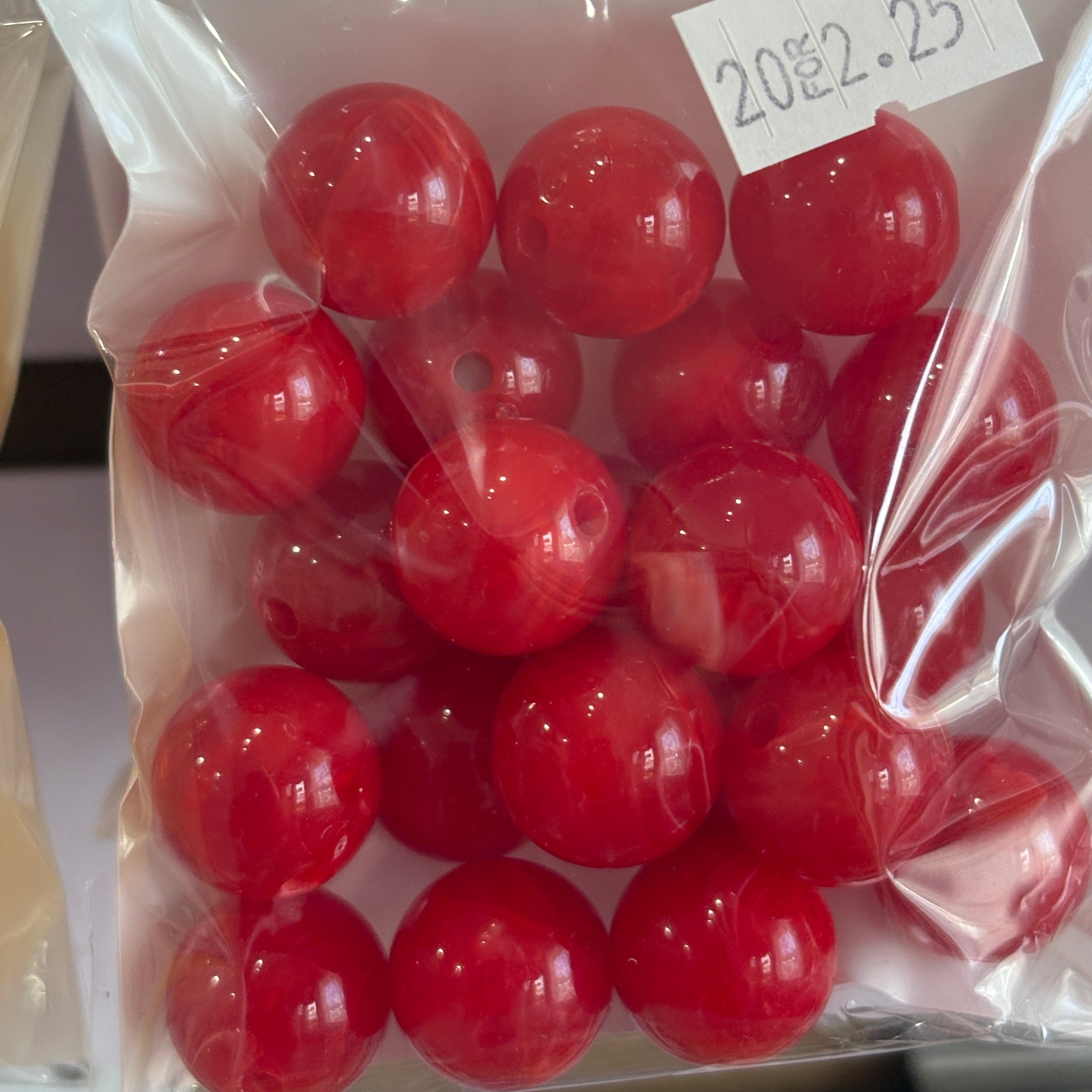 Bead redondo acrilico 16mm