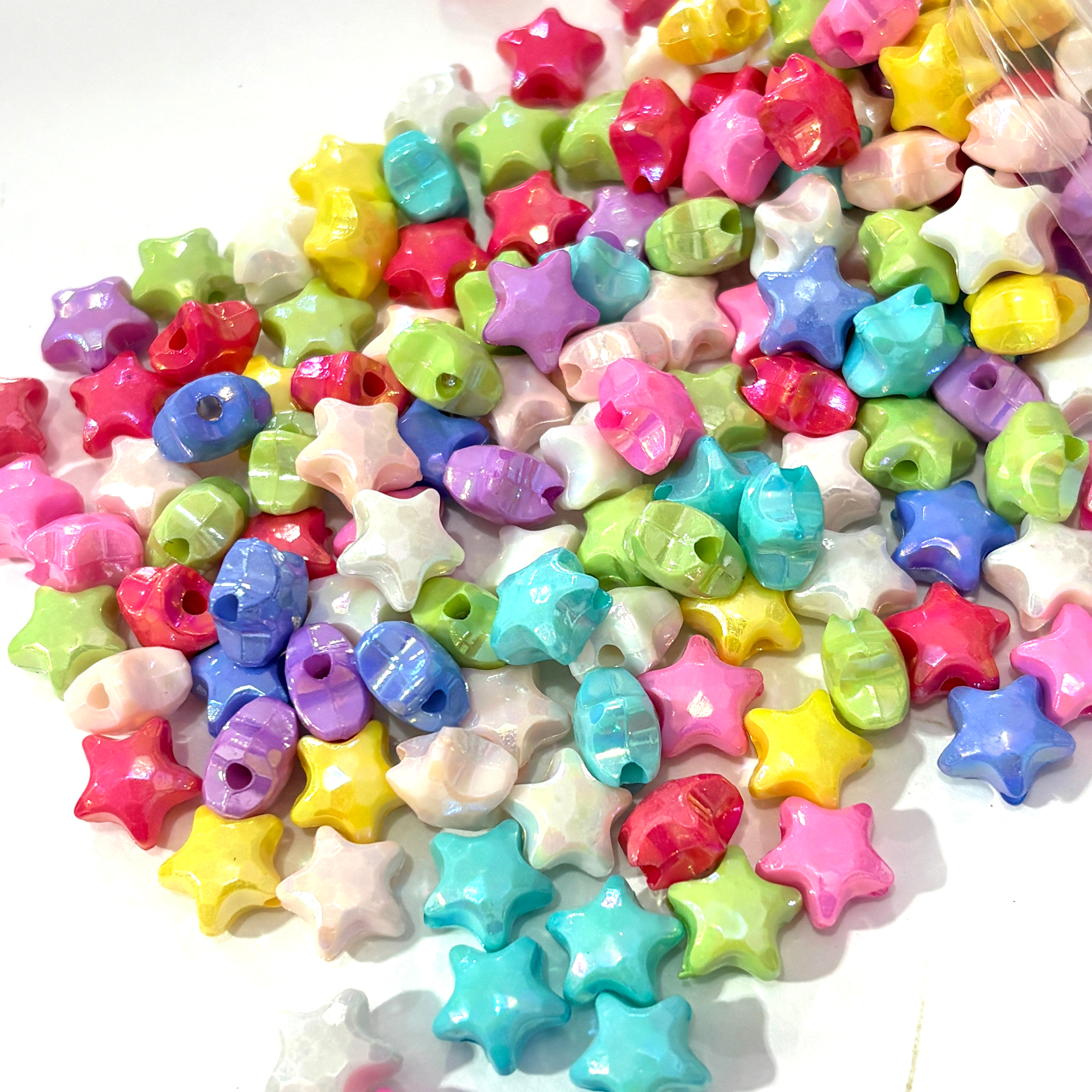 Beads acrilico flores o estrellas