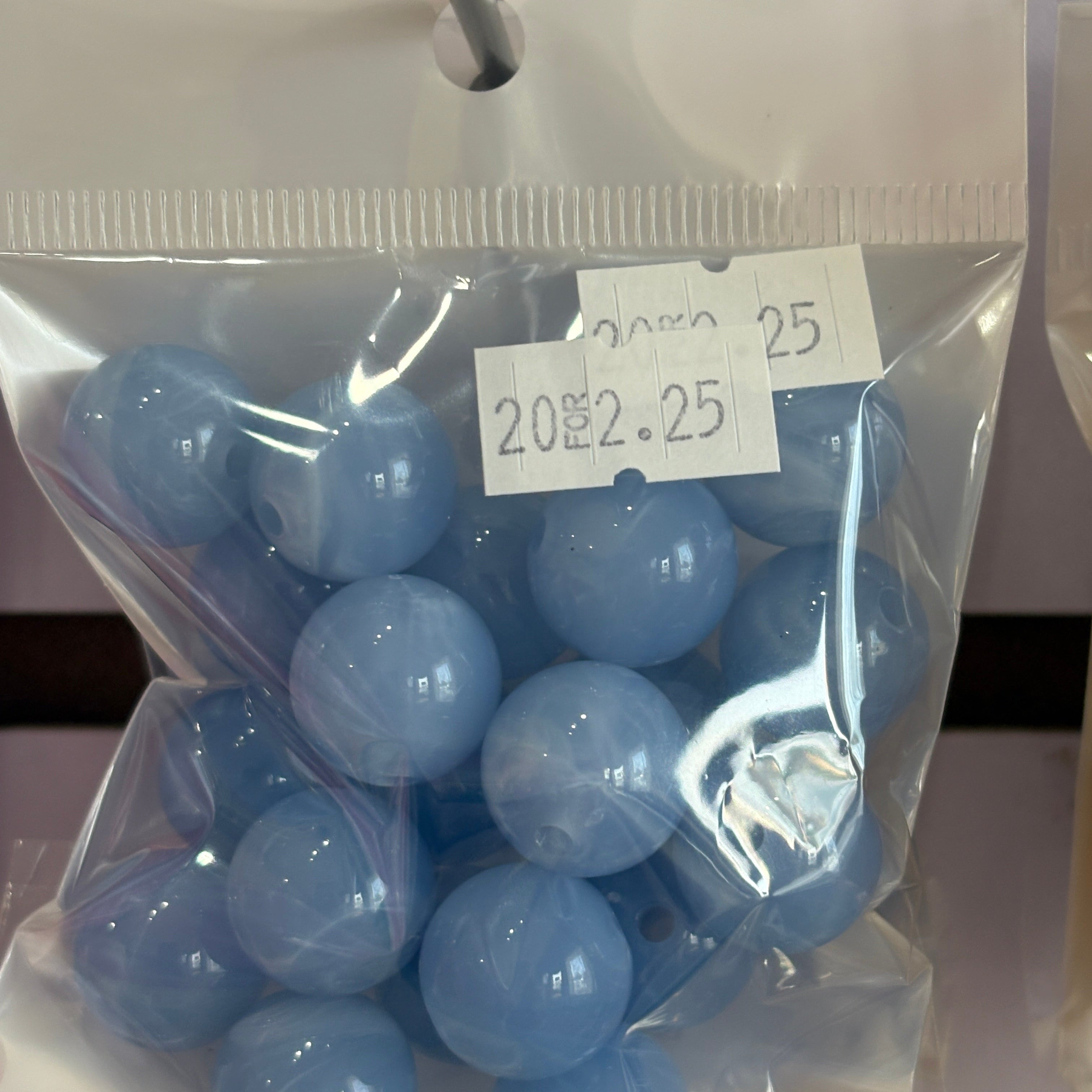 Bead redondo acrilico 16mm