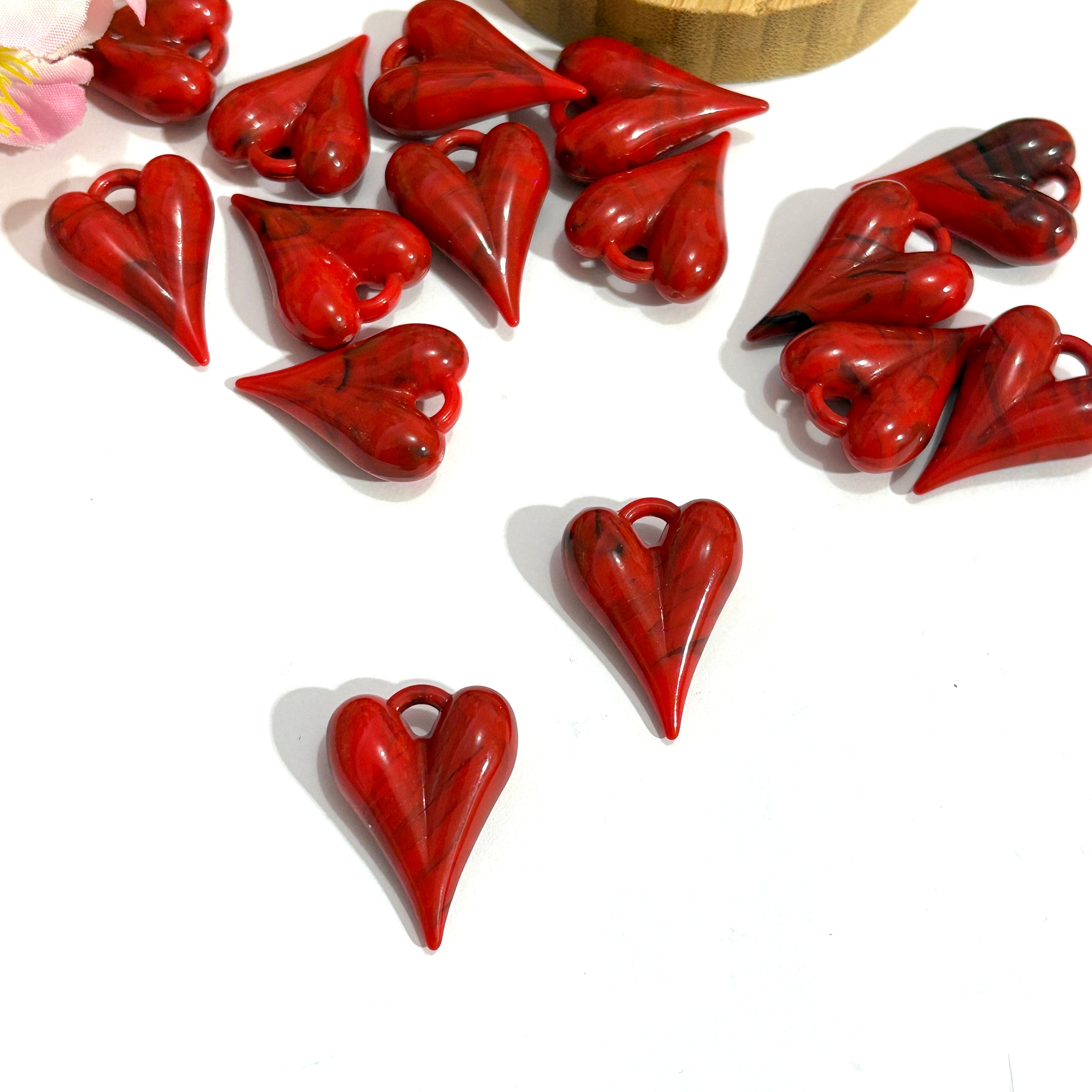 Corazón rojo acrílico