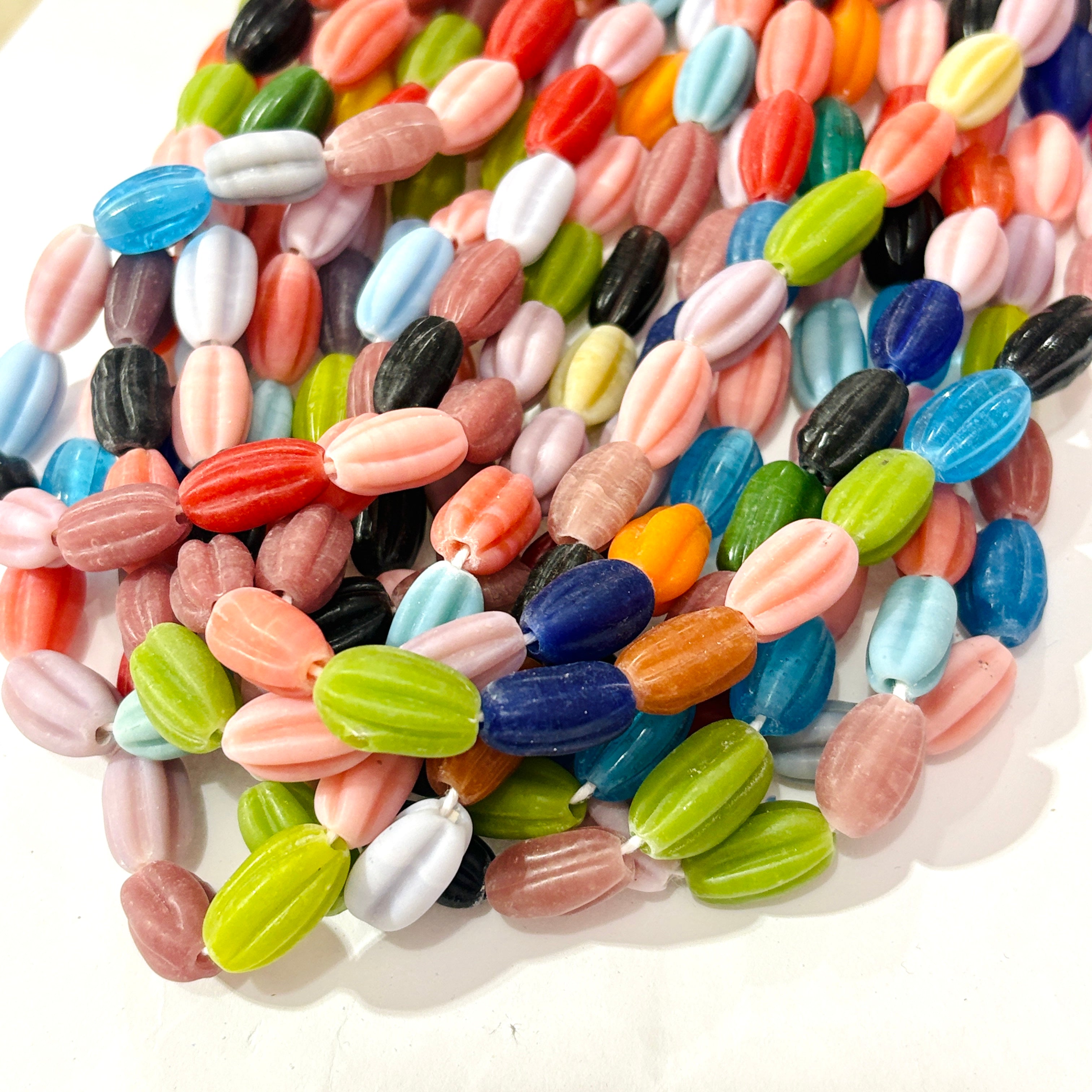 Beads murano colores ovalado