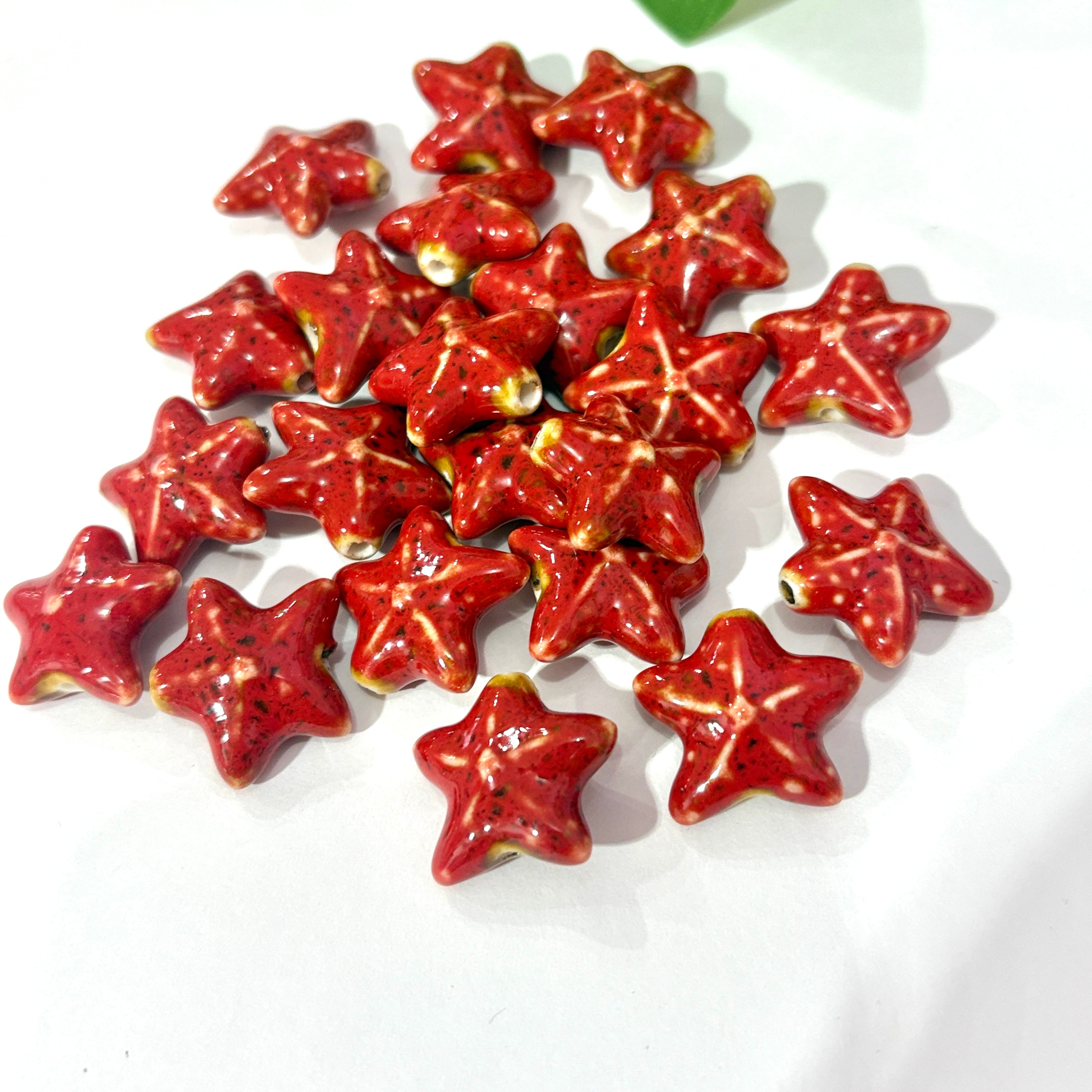 Estrella de mar porcelana beads