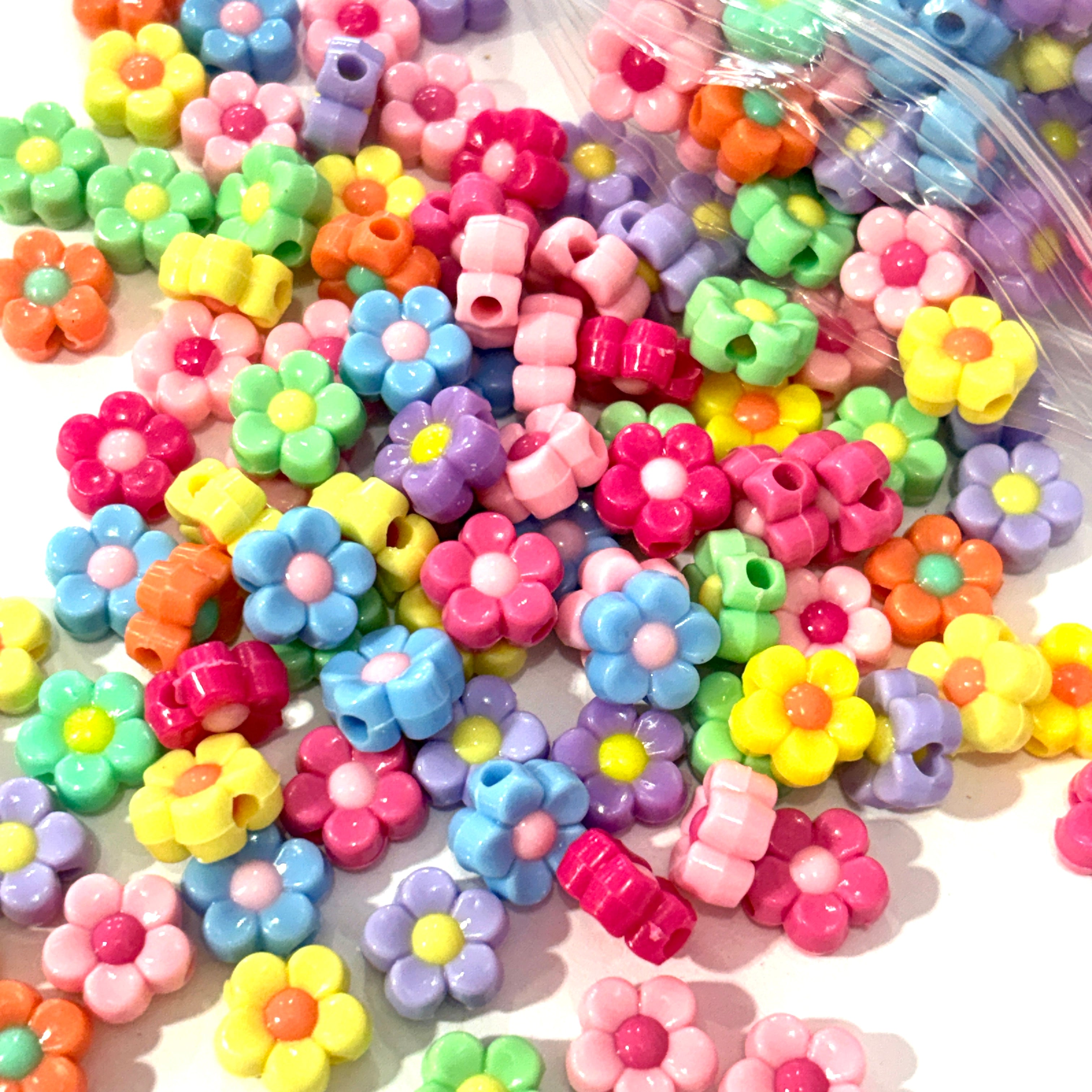 Beads acrilico flores o estrellas