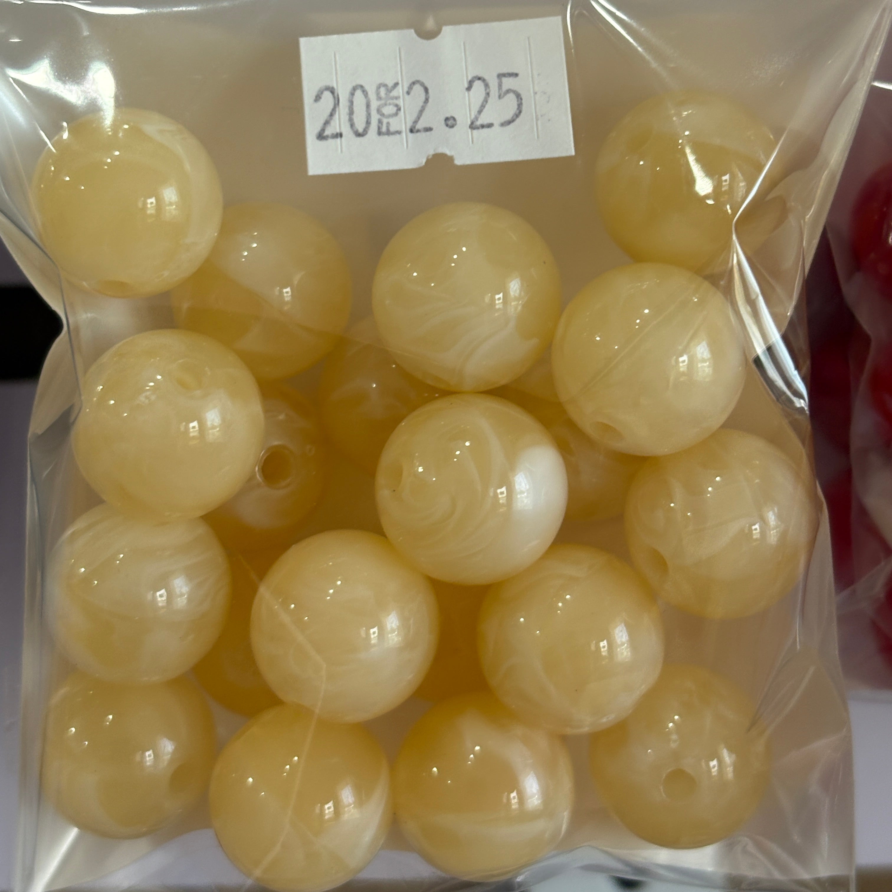 Bead redondo acrilico 16mm