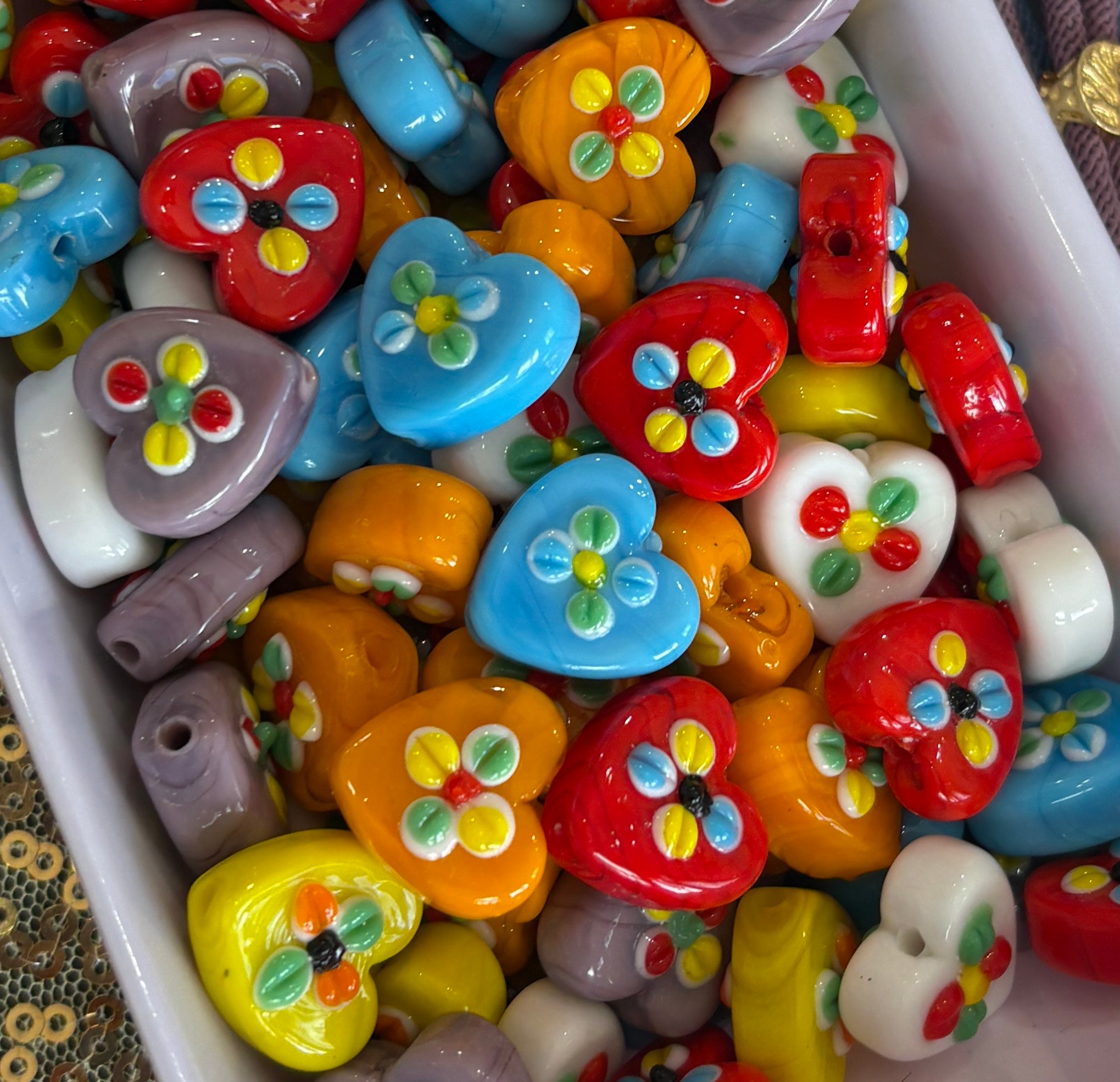 Corazón murano flor