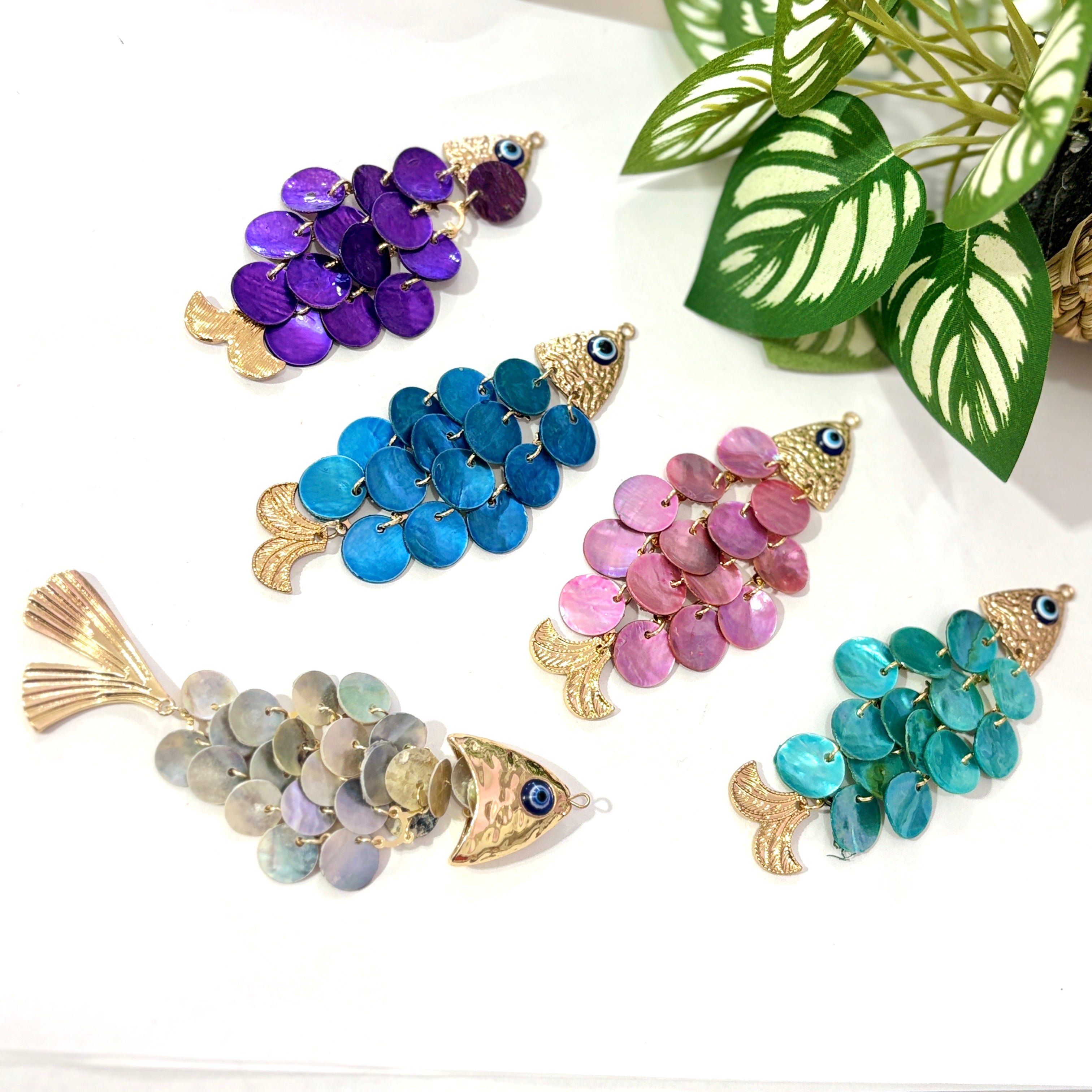 Pendant pez nacar colores