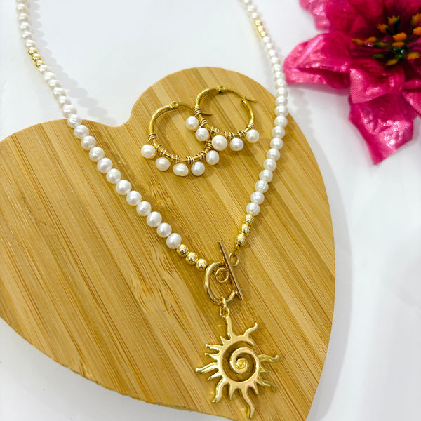 Set de perlas y sol