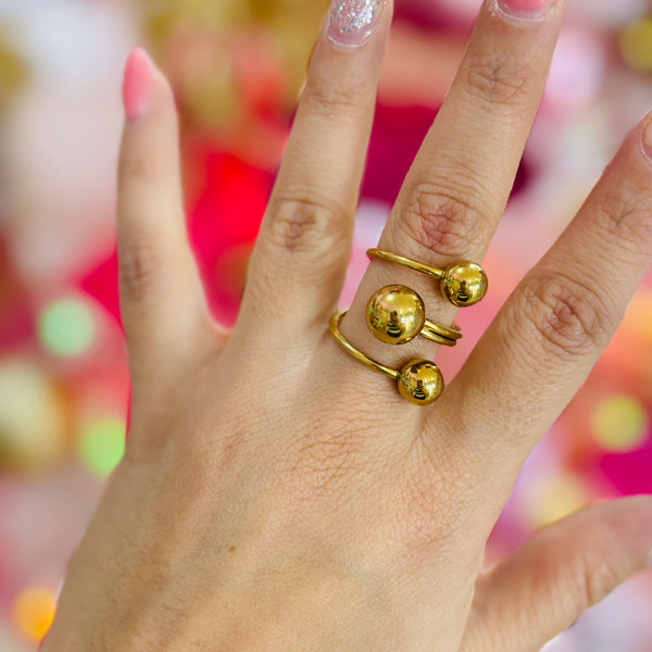 Sortijas 3 piedras redondas