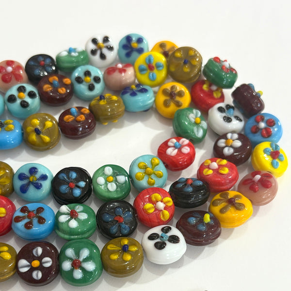 Cristal Murano - Redondo con Flores